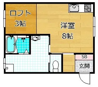 キャルムコート交野【2階】の間取り