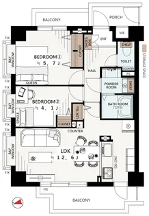 イルサント阿佐ヶ谷【3階】の間取り