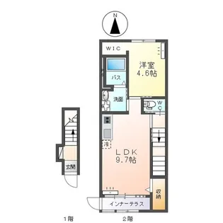 ルナ ハウス 2階203【2階】の間取り
