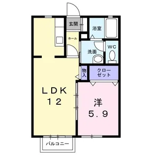 AUGUST【2階】の間取り