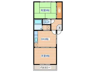 庚申コ-ポ【2階】の間取り