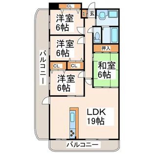 ファミリールD【5階】の間取り