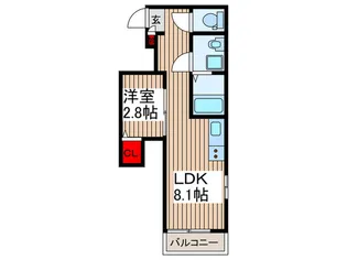 リュクスフェリシアさいたま西【3階】の間取り