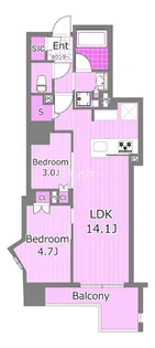 ラティエラ横濱大通り公園【10階】の間取り