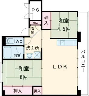 ビレッジハウス燕1号棟【5階】の間取り