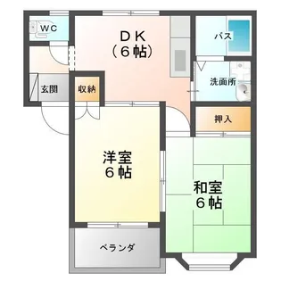 パルファンA【1階】の間取り