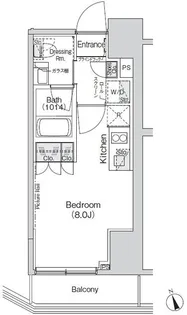 Belle Vue新橋【4階】の間取り