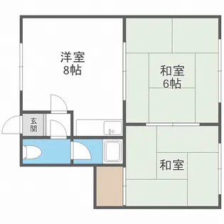 第2はまなすマンションA棟【2階】の間取り