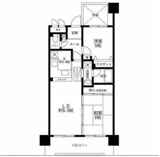 ロータリーマンション西大津I番館【14階】の間取り