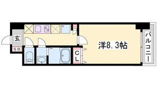 WilDo三宮イースト【5階】の間取り
