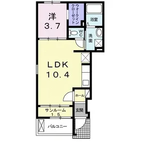 ラ・メゾン【1階】の間取り