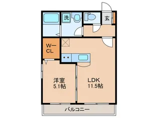 フェアリー大浦【3階】の間取り