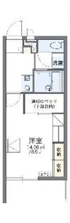 レオパレスケイスピリット百合鴎【1階】の間取り