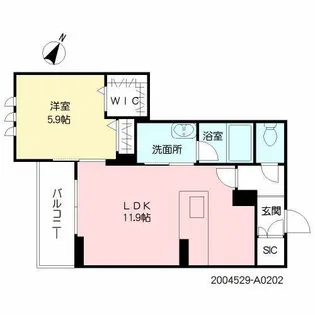 シャーメゾン月出【2階】の間取り