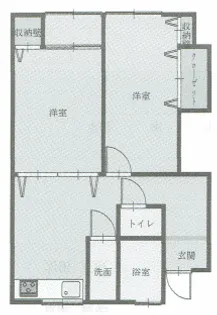 コーポA&O3【2階】の間取り
