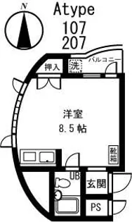 レジナ・クレセント【2階】の間取り