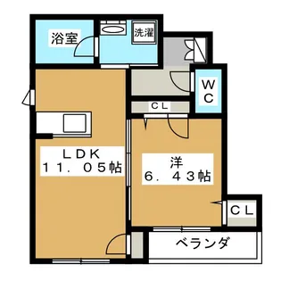 シャーメゾン深志天神【1階】の間取り