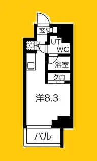 スパシエロッサ横浜吉野町【9階】の間取り