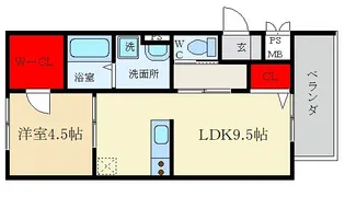chou chou makinosaka【3階】の間取り