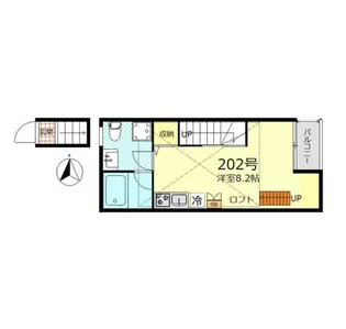 カスティーロ松ヶ丘【2階】の間取り