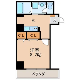 クラウザン徳川【7階】の間取り