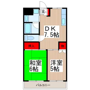 セジュール・ド・ミワ弐番館【4階】の間取り