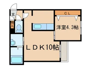 プロスペクト麻生【4階】の間取り
