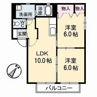 フレベールメゾン B棟【1階】の間取り