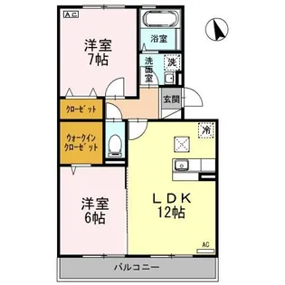 サンガーデニア A棟【1階】の間取り