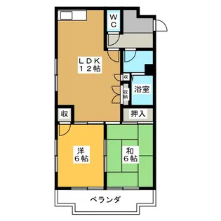 朝日ハイツ【4階】の間取り