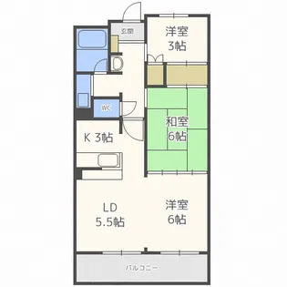 エストメゾン【3階】の間取り