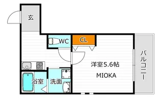 フジパレス杉本町駅北【2階】の間取り