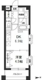 カスタリア自由が丘【2階】の間取り