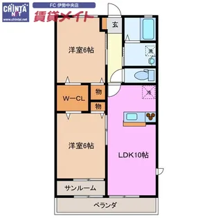 アフィニティーII【1階】の間取り