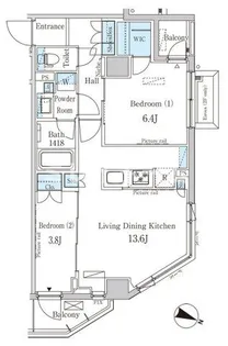 パークアクシス西馬込【4階】の間取り