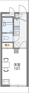 レオパレスClair(19017)【1階】の間取り