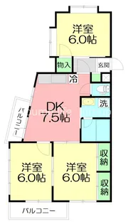 ビューハイツ菫平【1階】の間取り