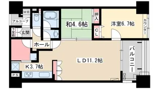 プライマリー新大阪【3階】の間取り