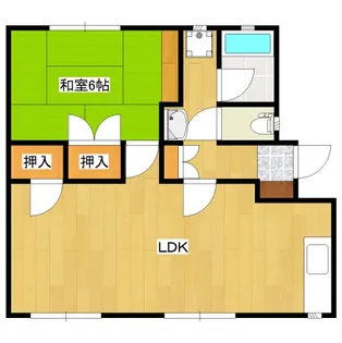 タナカハウスI【1階】の間取り