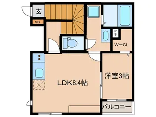 Lila城野【2階】の間取り