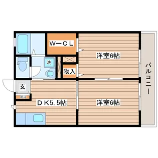 サンコート開山【2階】の間取り