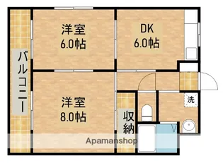 マンショングリーンフィールド【2階】の間取り