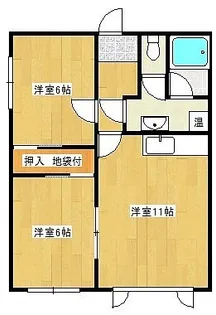 ハイツM2【2階】の間取り