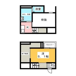 Beatus(ビータス)【1階】の間取り