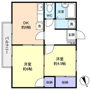 ふじハイツ【2階】の間取り