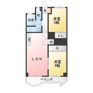 コーポラス鶉【1階】の間取り
