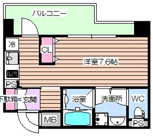 プリエ南森町【11階】の間取り