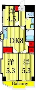 サンレガーロ葛西【10階】の間取り