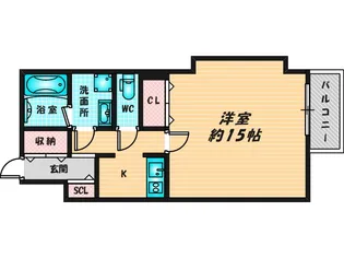 グラディオ友井【1階】の間取り