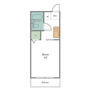 弥生レジデンスA【1階】の間取り